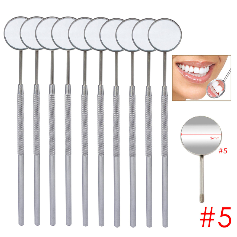 #4 #5 Dental Mouth Mirror and Handle For Teeth's ENT Dental Instruments