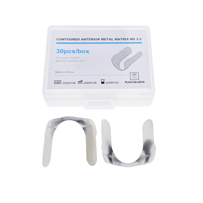 Dental Contoured Anterior Metal Matrix M8 2.0 30pcs/box