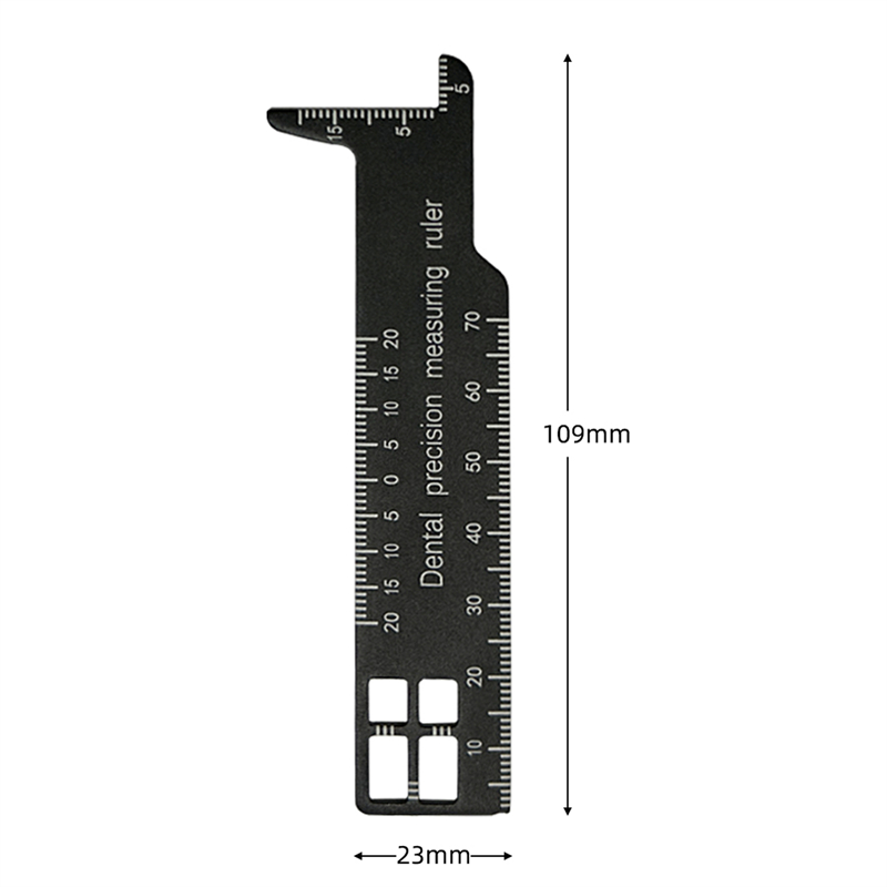 Metal Medical Ruler Dental Precision Measuring Ruler Aluminum Gauge Medical Photography ...