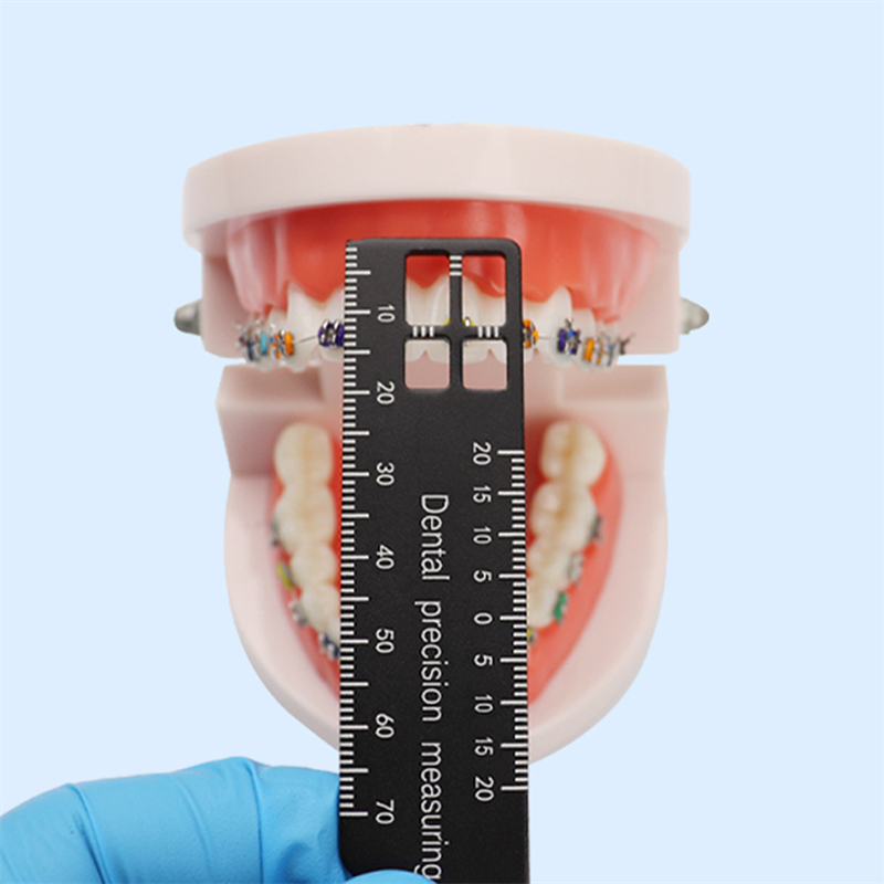 Dental Precision Measuring Ruler Aluminum Gauge Medical Photography Measure Tool