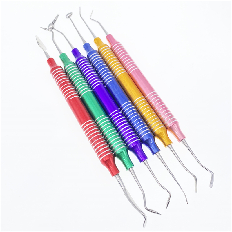 6pcs/set Dental Composite Resin Filling Spatula Repair Restorative Instruments