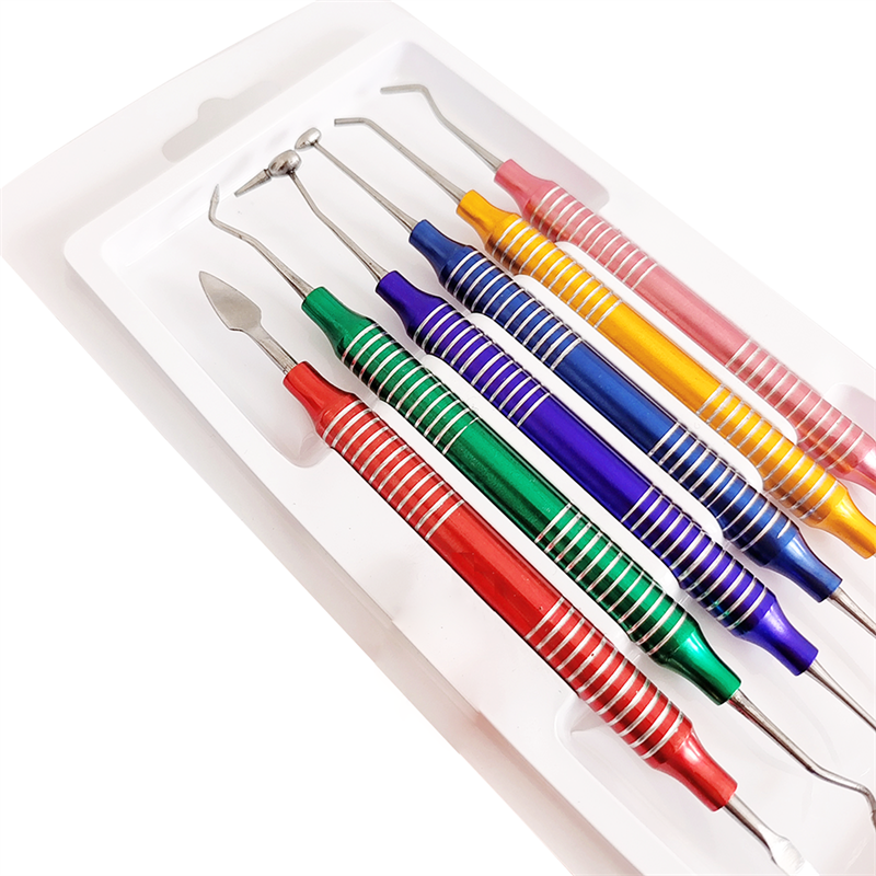 6pcs/set Dental Composite Resin Filling Spatula Repair Restorative Instruments