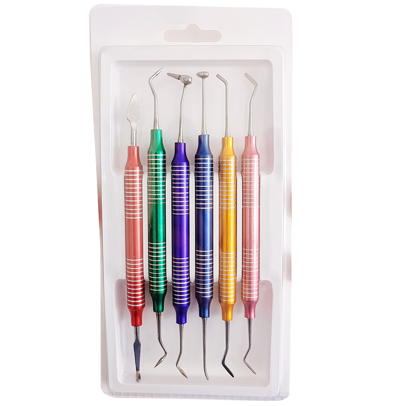 6pcs/set Dental Composite Resin Filling Spatula Repair Restorative Instruments
