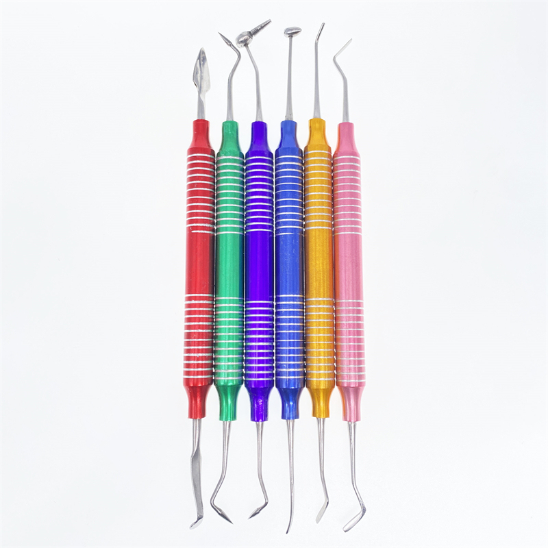 6pcs/set Dental Composite Resin Filling Spatula Repair Restorative Instruments