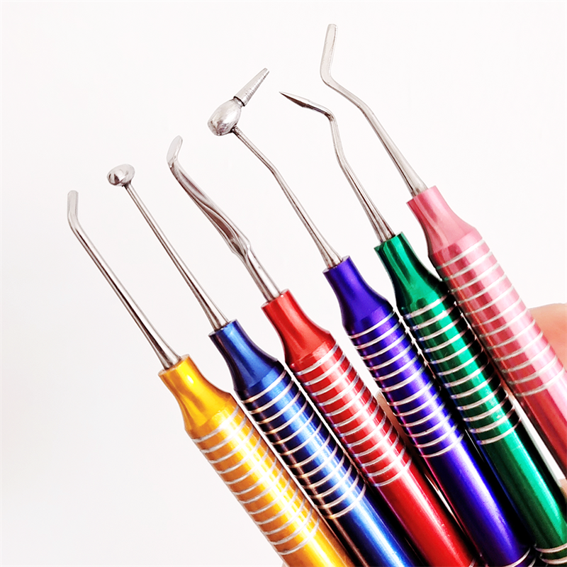6pcs/set Dental Composite Resin Filling Spatula Repair Restorative Instruments
