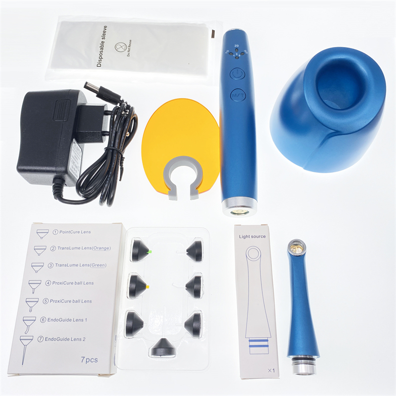 Dental Wireless Cordless LED Curing Light 2500mw 1 Second Cure Lamp 7 Point Lens