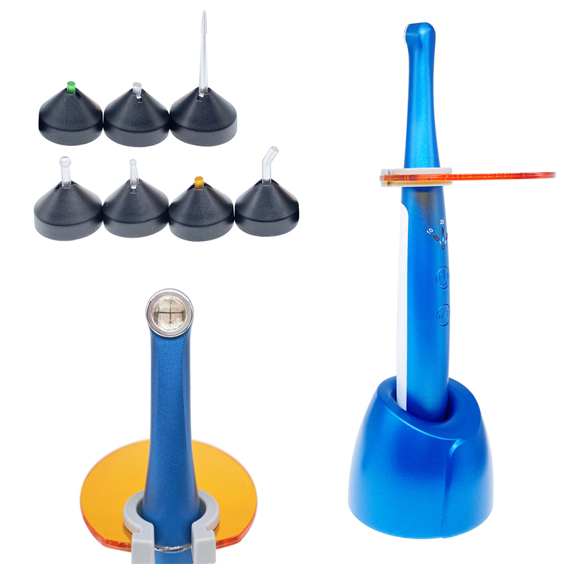 Dental Wireless Cordless LED Curing Light 2500mw 1 Second Cure Lamp 7 Point Lens