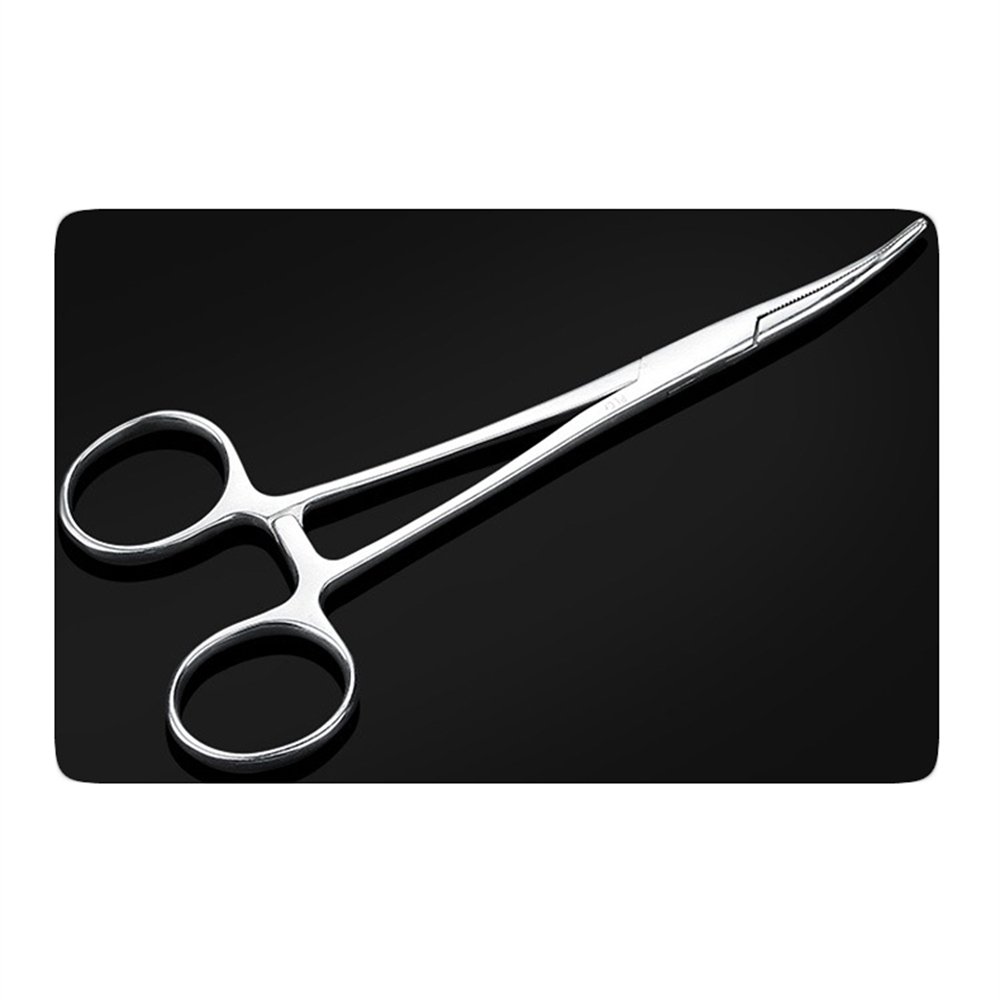 Dental Needle Holder Pliers Stainless Steel Orthodontic Forcep Curved 12.5cm