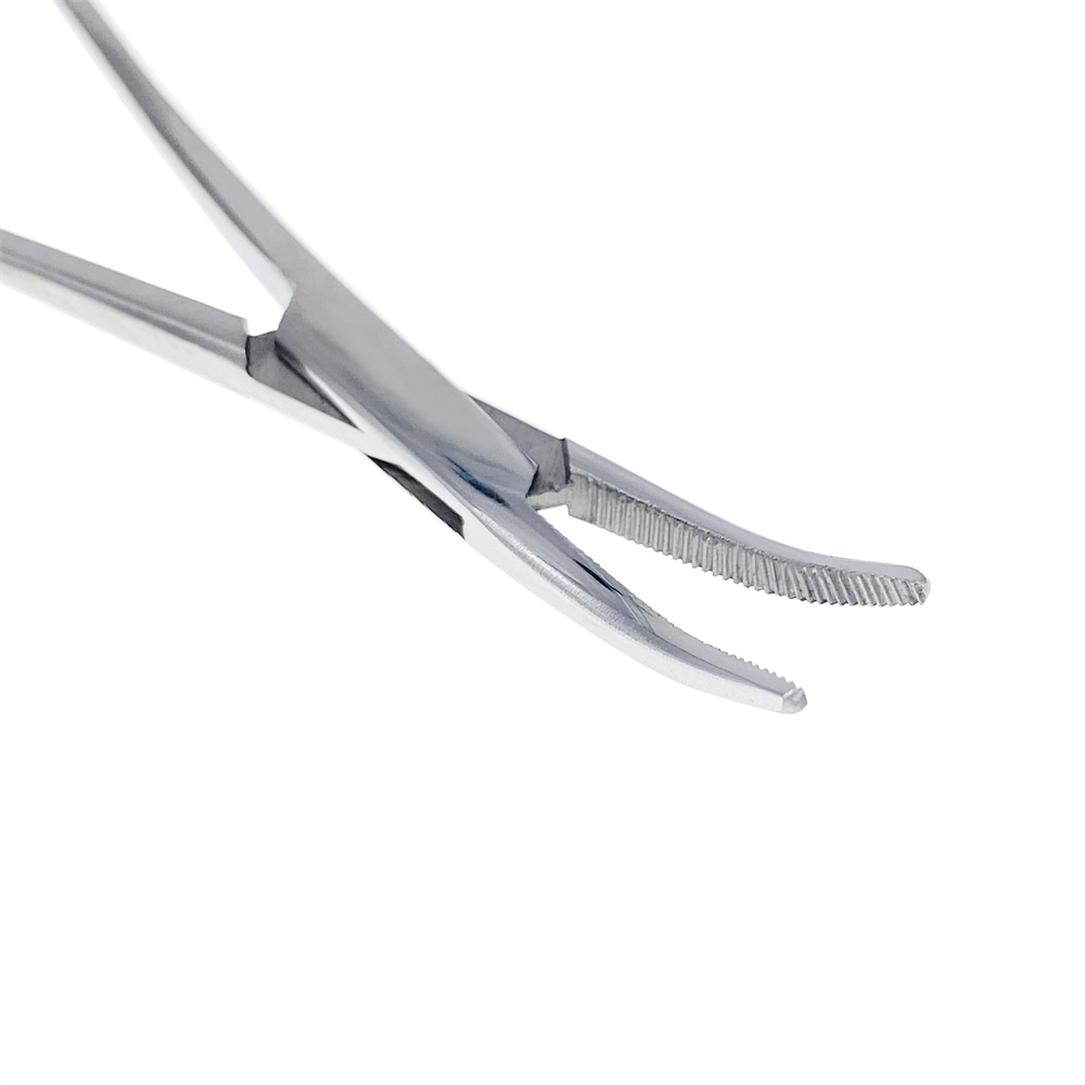 Dental Needle Holder Pliers Stainless Steel Orthodontic Forcep Curved 12.5cm