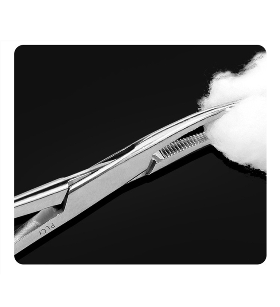 Dental Needle Holder Pliers Stainless Steel Orthodontic Forcep Curved 12.5cm