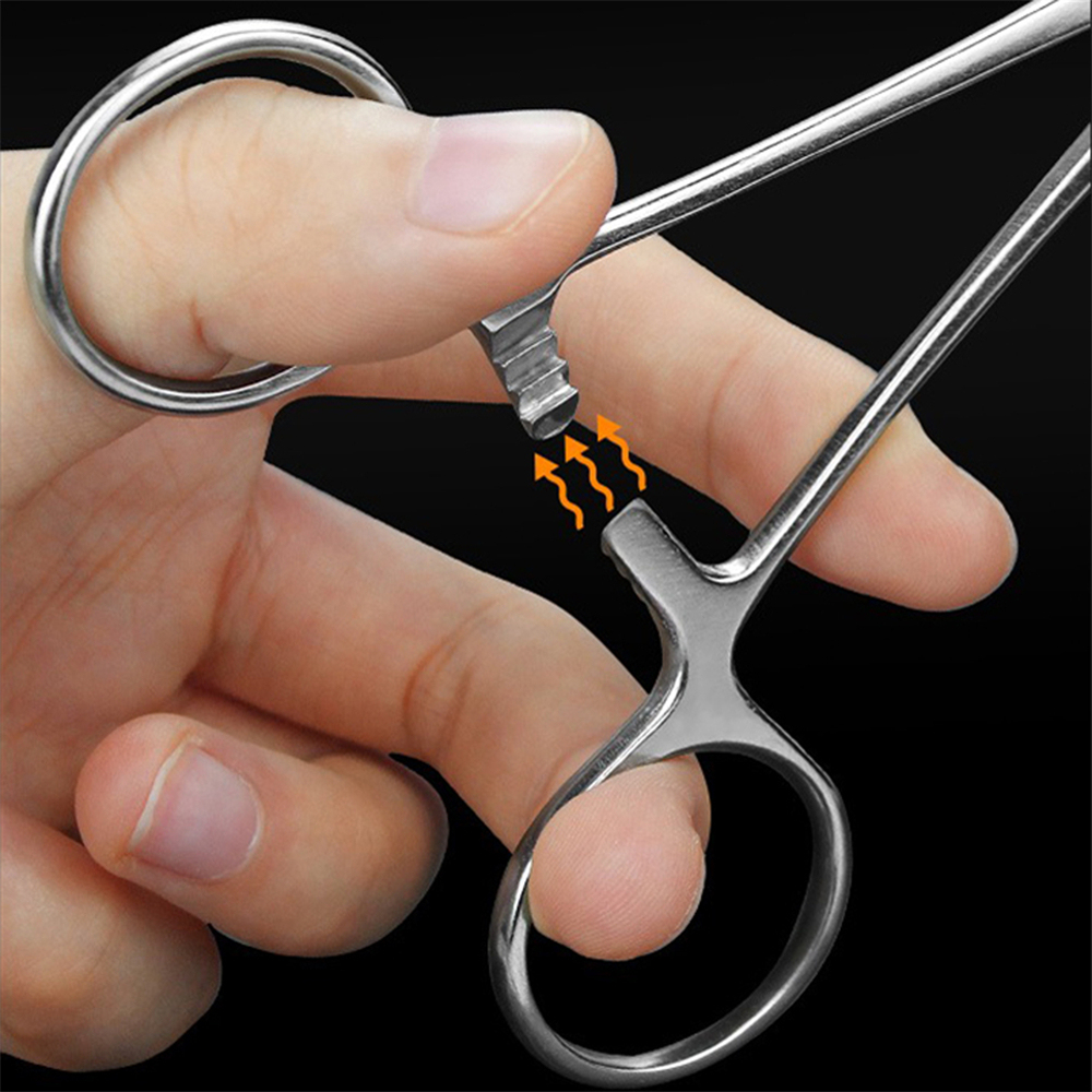 Dental Needle Holder Pliers Stainless Steel Orthodontic Forcep Curved 12.5cm