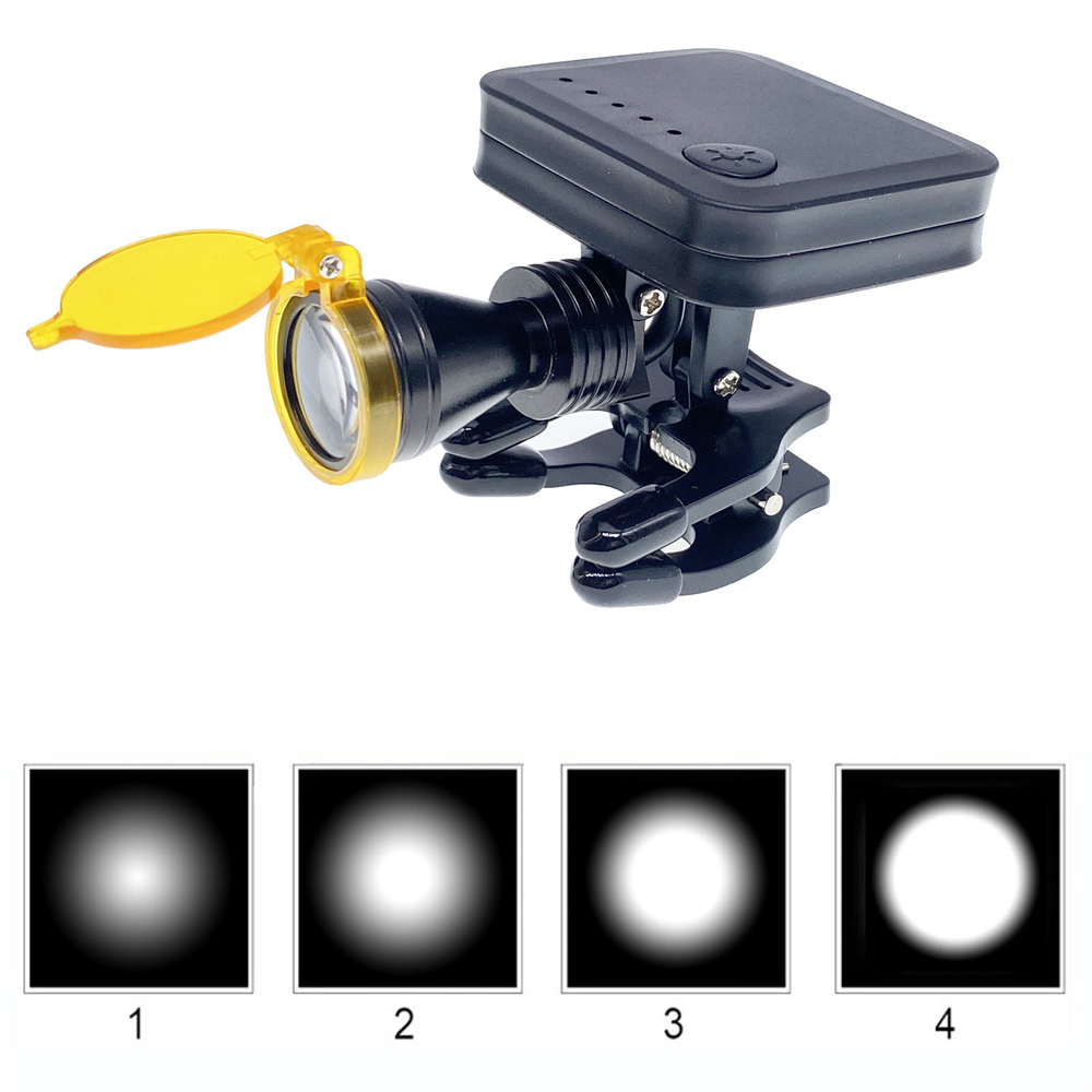 Dental Medical 5W LED Wireless Clip-on Head Light with Optical Filter