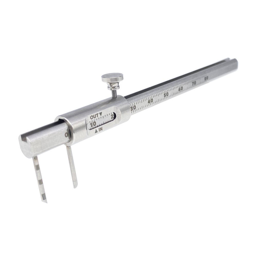 Dental Micro Boley Measure Gauge Caliper Straight Teeth Size Measuring 0-80mm
