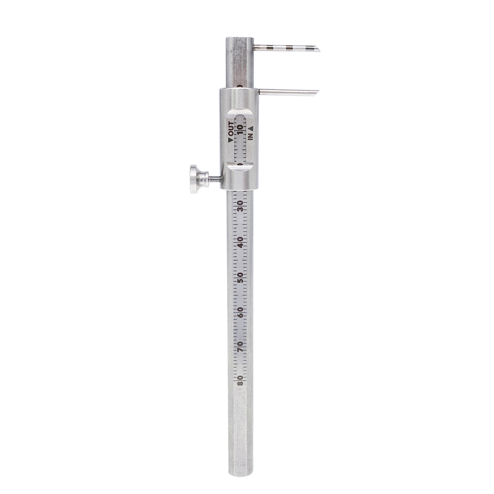 Dental Micro Boley Measure Gauge Caliper Straight Teeth Size Measuring 0-80mm