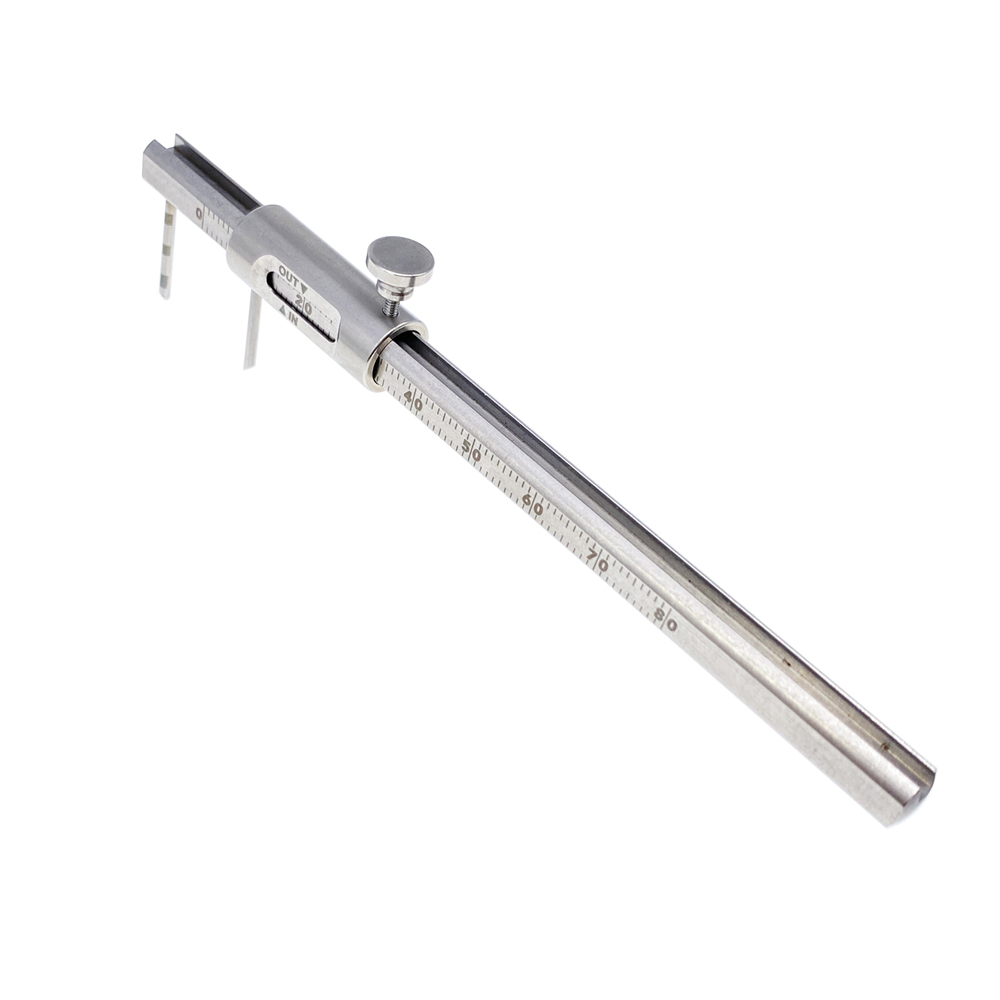 Dental Micro Boley Measure Gauge Caliper Straight Teeth Size Measuring 0-80mm
