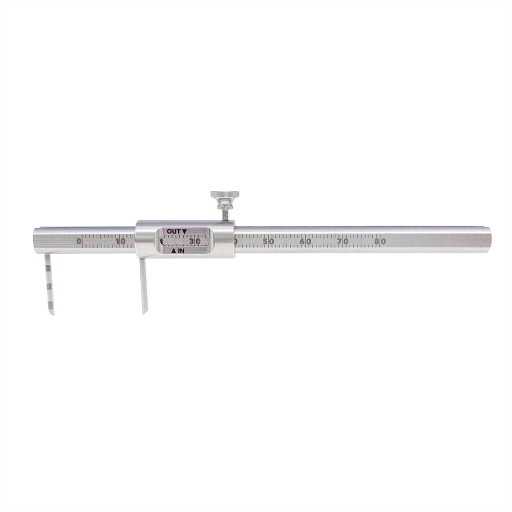 Dental Micro Boley Measure Gauge Caliper Straight Teeth Size Measuring 0-80mm
