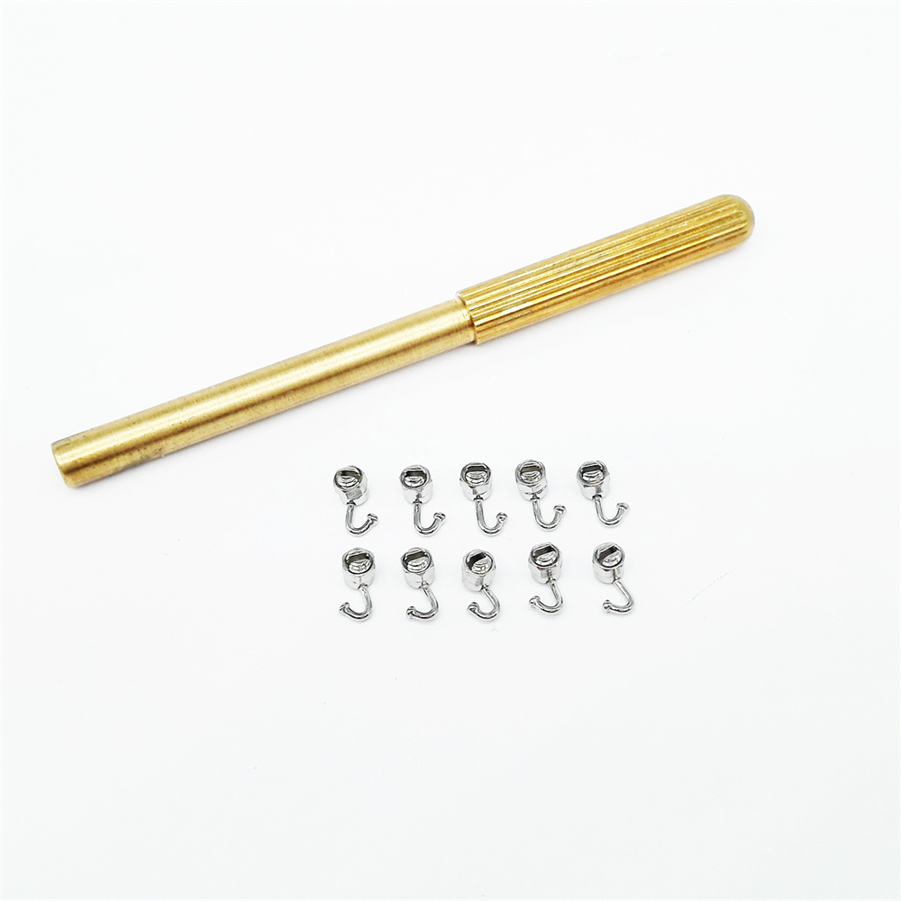 10 Pcs Orthodontic Dental Activity Crimpable Hook Stops Lock Left & Right + Tool