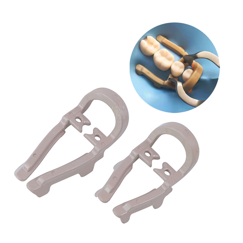 Dental Distal Premolar Clamps Rubber Dam Sheets Clip Soft Resin Clamp Long Short