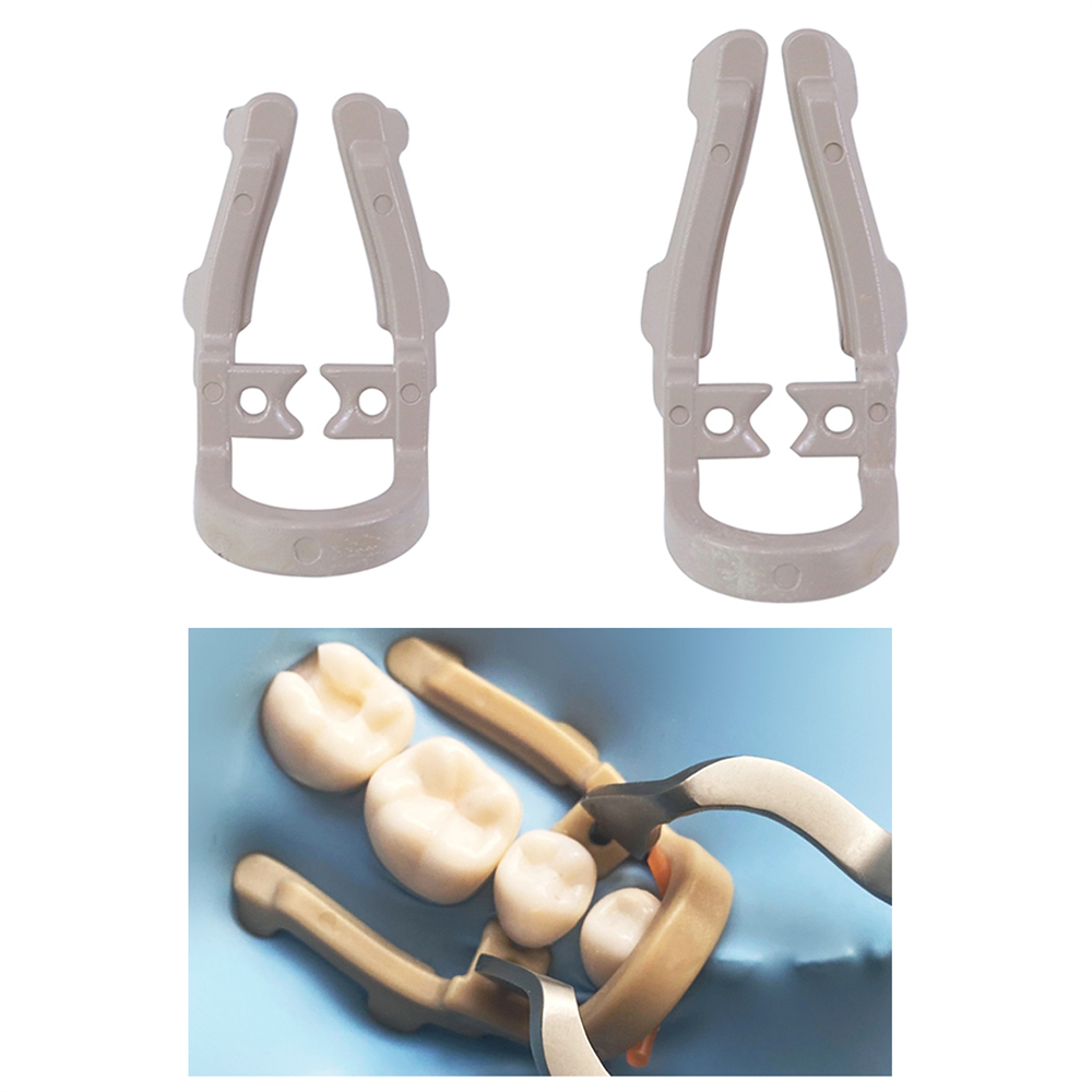 Dental Distal Premolar Clamps Rubber Dam Sheets Clip Soft Resin Clamp Long Short