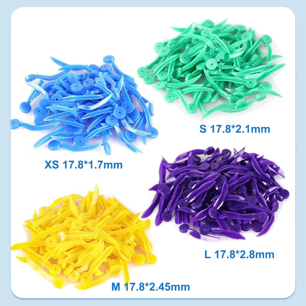 200Pcs Dental Tooth Gap Wedges with End Circular Holes Disposable Plastic Wedge