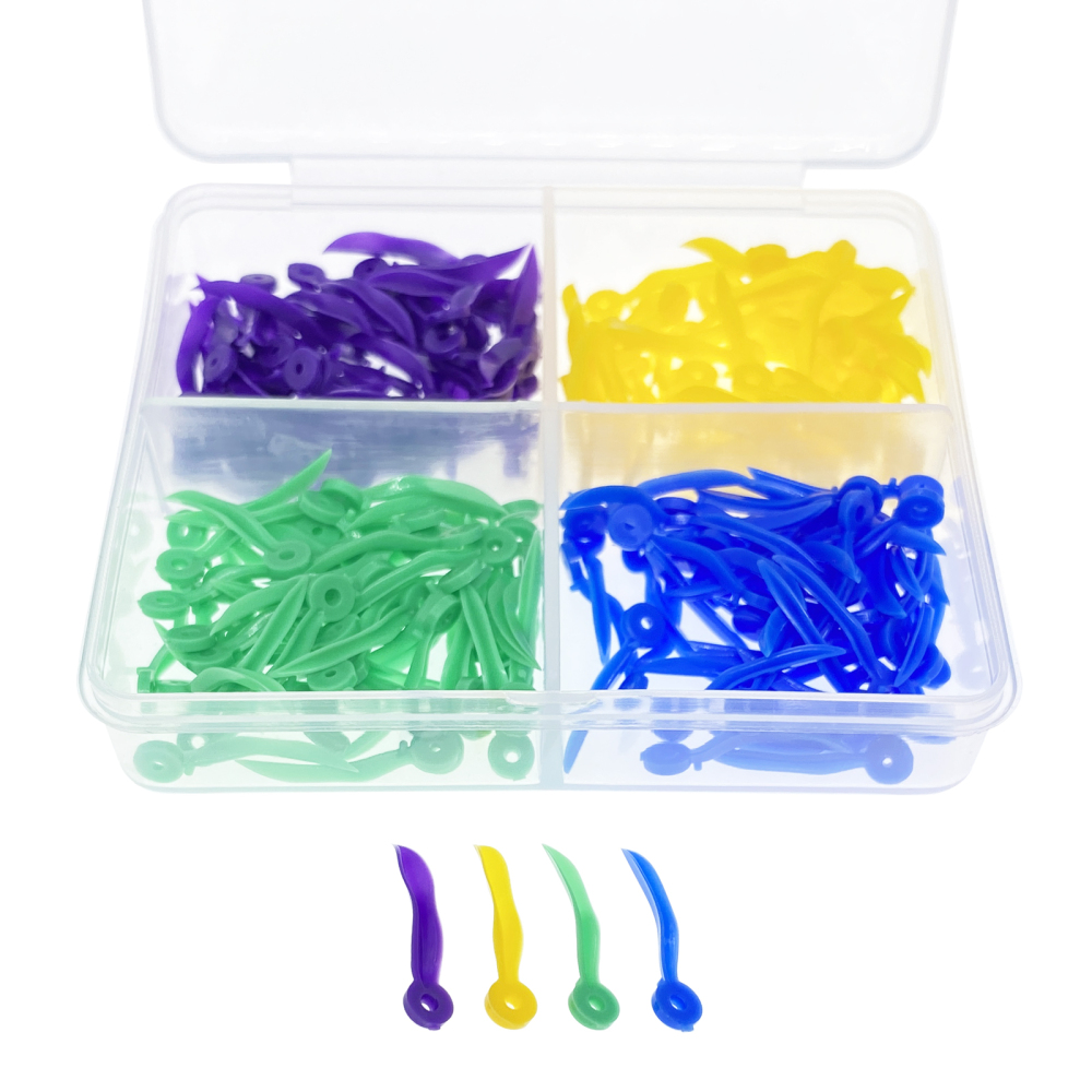 Dental Plastic Poly-Wedges with Holes Round Stern 200pcs/box
