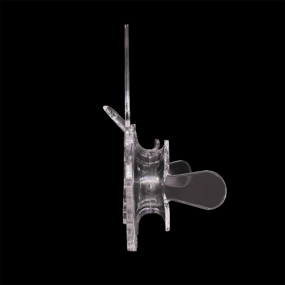 Dental Cheek Lip Retractor Mouth Opener C-Shape With Handle Transparent