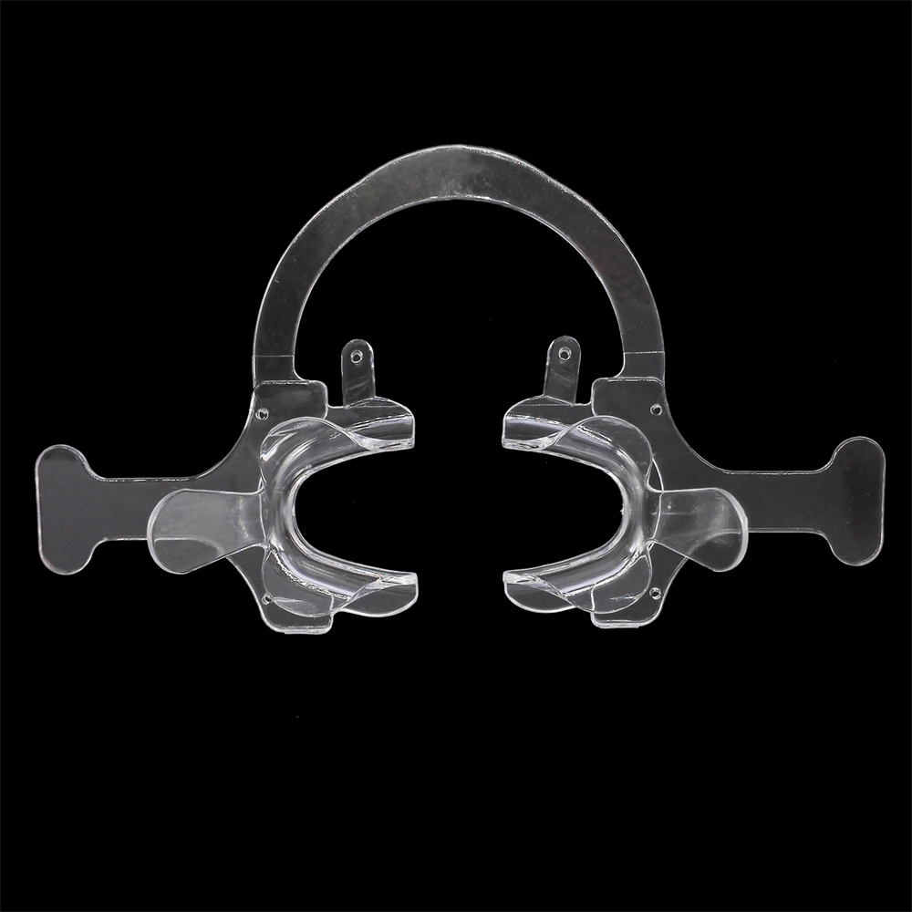 Dental Cheek Lip Retractor Mouth Opener C-Shape With Handle Transparent