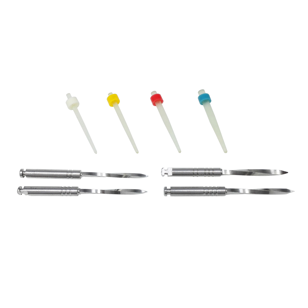 20Pcs Dental Fiber Post Endo Quartz Screw Resin Post & 4 Drills