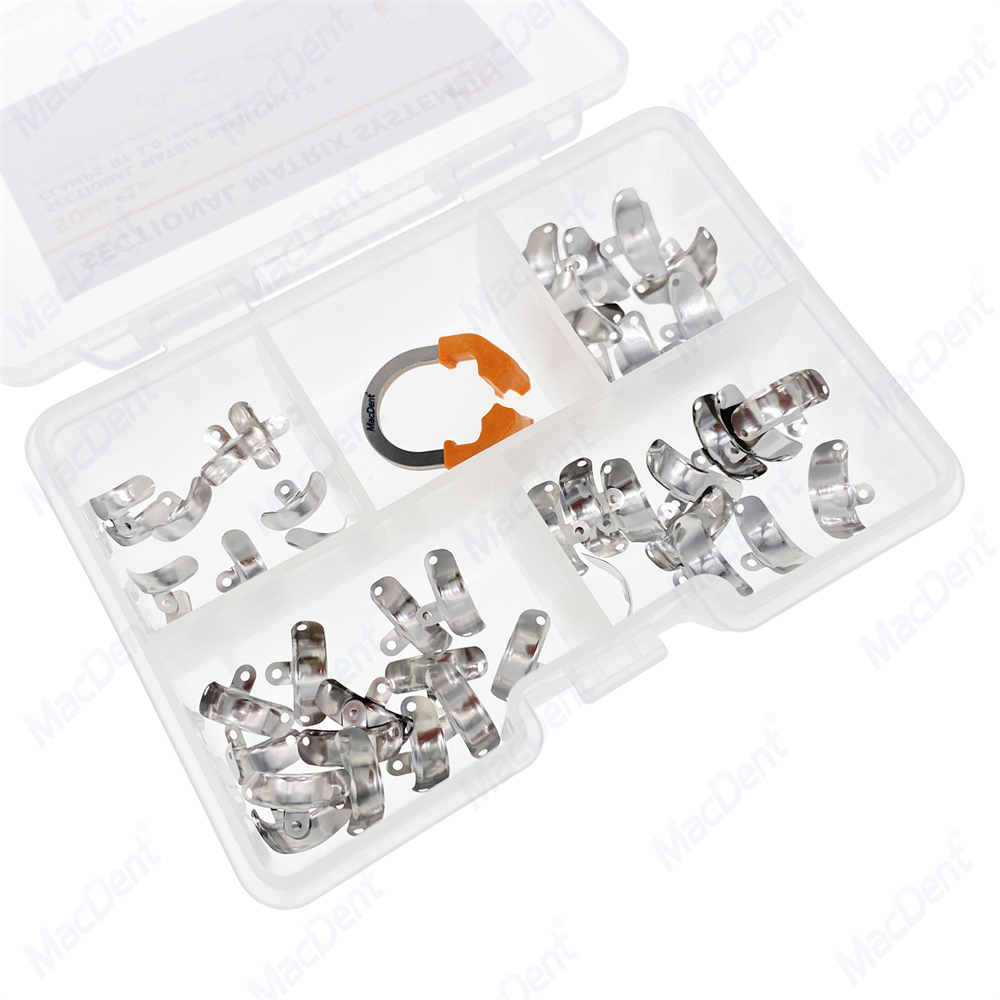 Dental Matrix Band Sectional Contoured Matrix System D3 Metal Matrices Band Kit