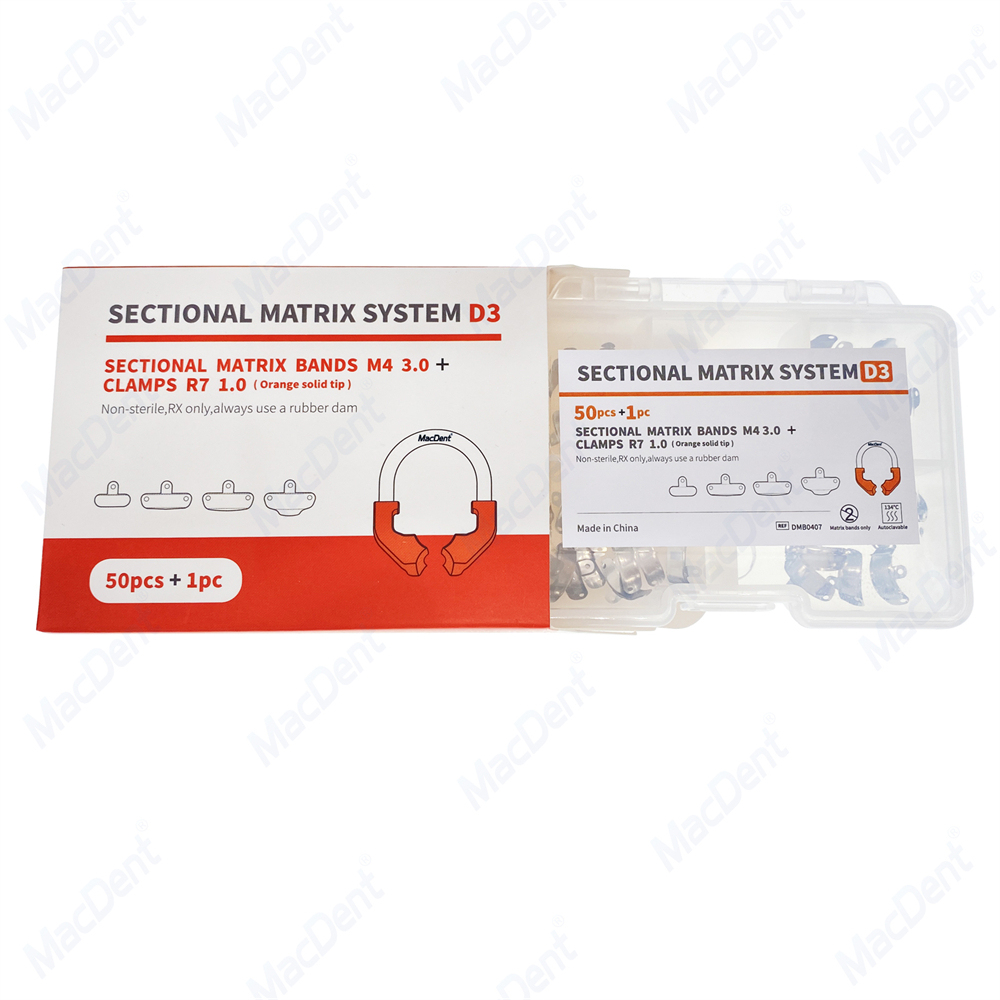 Dental Matrix Band Sectional Contoured Matrix System D3 Metal Matrices Band Kit