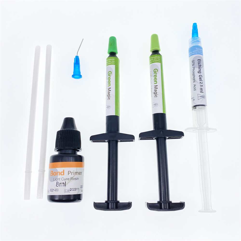 Dental Green Magic Adhesive Light Cure Paste Primer Etching Gel Large/Small Kit