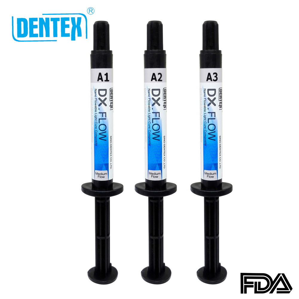 DENTEX DX.FLOW Dental Flowable Light Cure Composite Resin Medium Flow