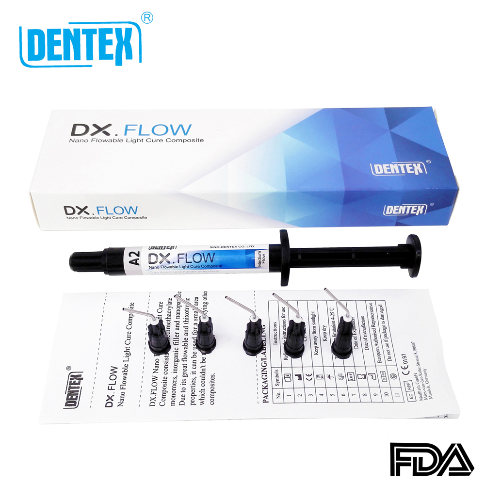 DENTEX DX.FLOW Dental Flowable Light Cure Composite Resin Medium Flow