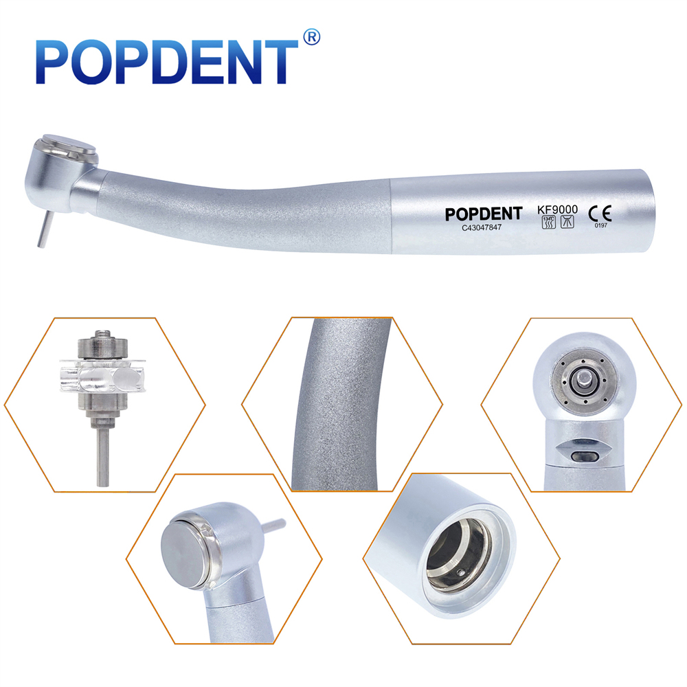 POPDENT KF9000 Dental High Speed Handpiece 25000LUX Fiber Optic Led Strength KAVO Style