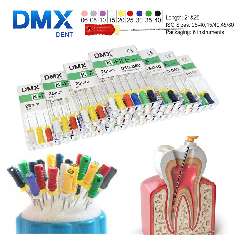 DMXDENT K-File Root Canal Hand Use Endo Endodontics Dental Files