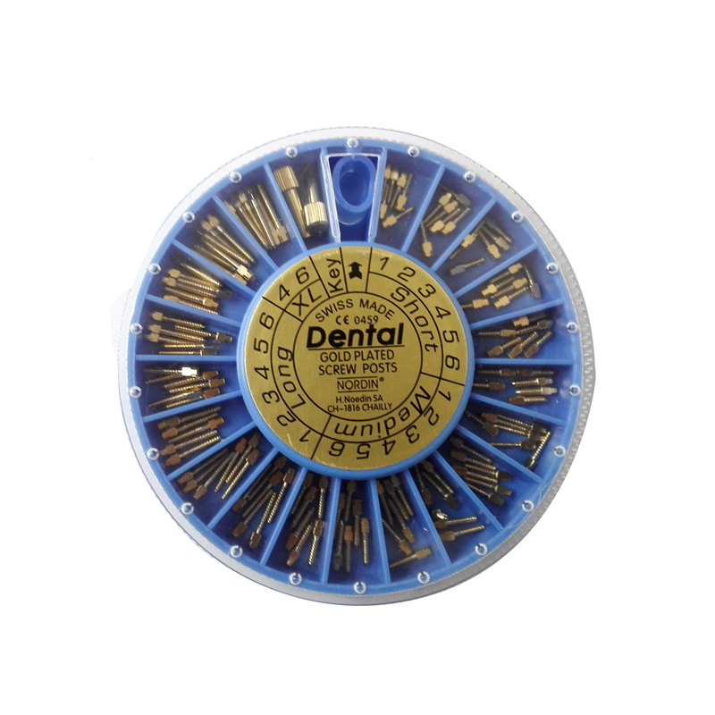 120/240Pcs Dental Root Canal Pins Conical Screw Posts Gold Plated