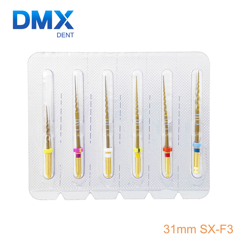 DMXDENT Dental Endodontic NITI Endo Rotary Files PT-Gold Taper Engine Use + Free Gift