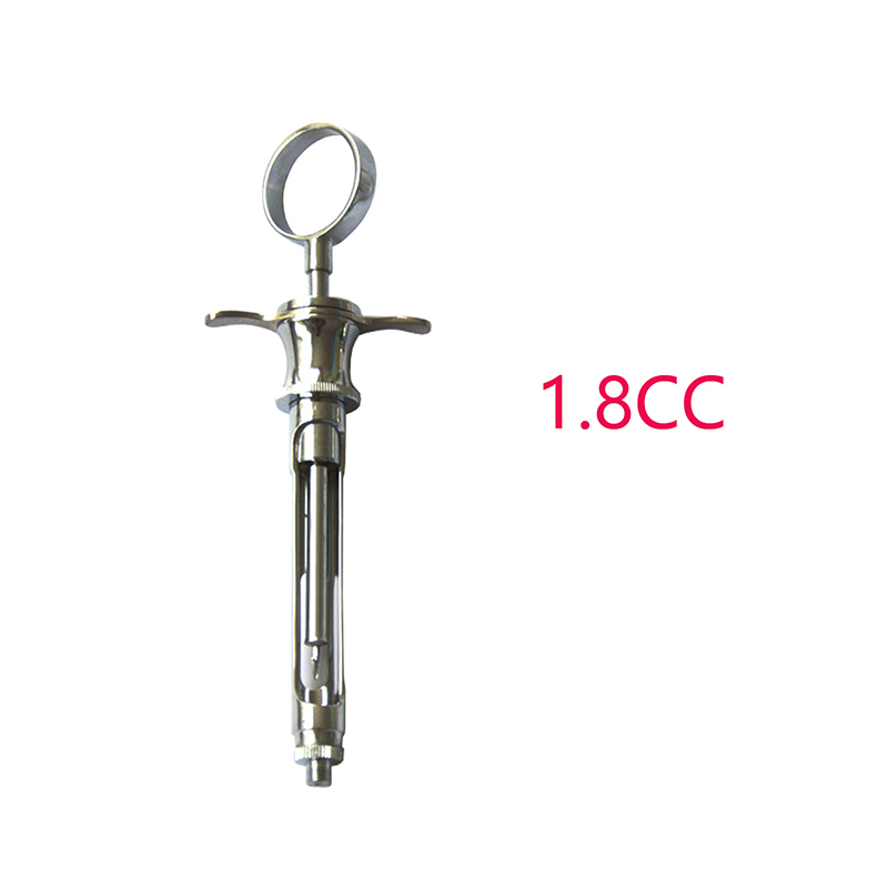 Dental Stainless Steel Anesthesia Aspirating Syringes 1.8CC Instruments