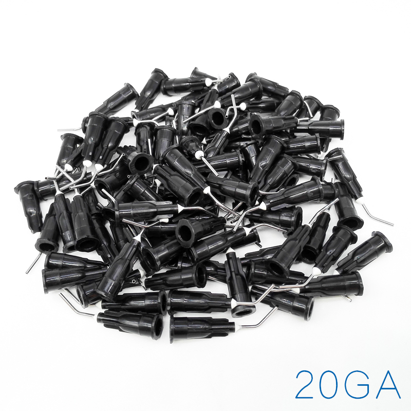 Dental Pre Bent Needle Tips All Size 100Pcs/Bag