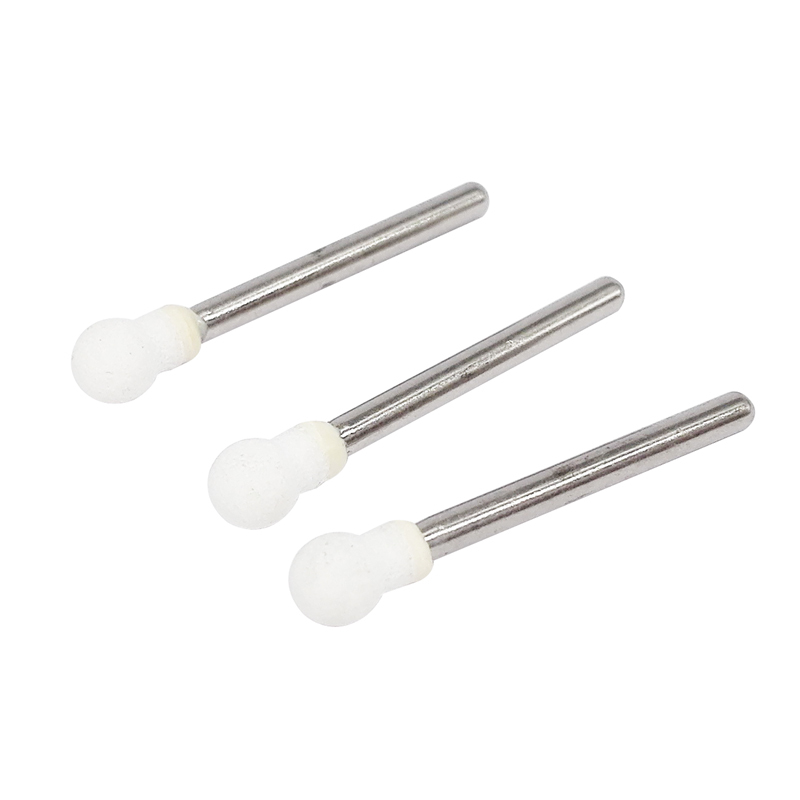 `Dental Polishing Porcelain White Stone Flame Resin Cone Round Shape FG 1.6mm Bur 12 Pcs/Set