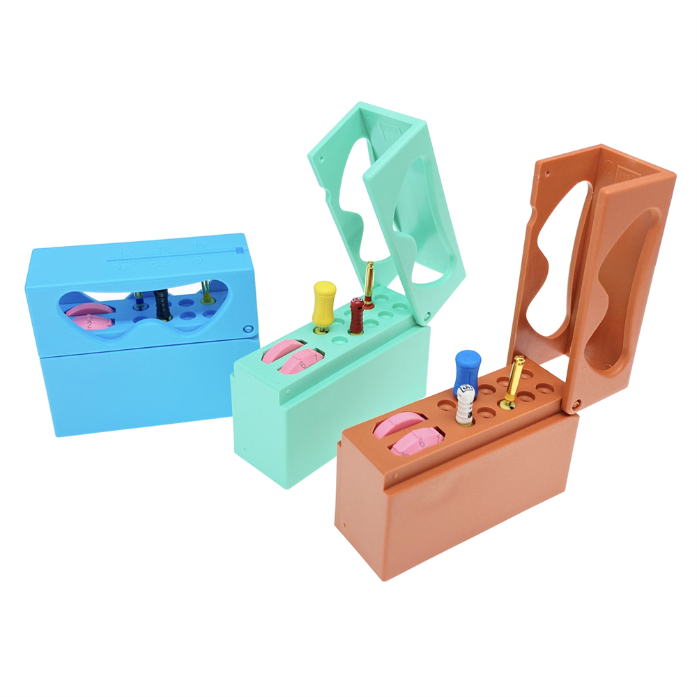 Dental 6/10/20 Hole Bur Endo Files Reamers Block Memory Holder Stand Disinfection Box