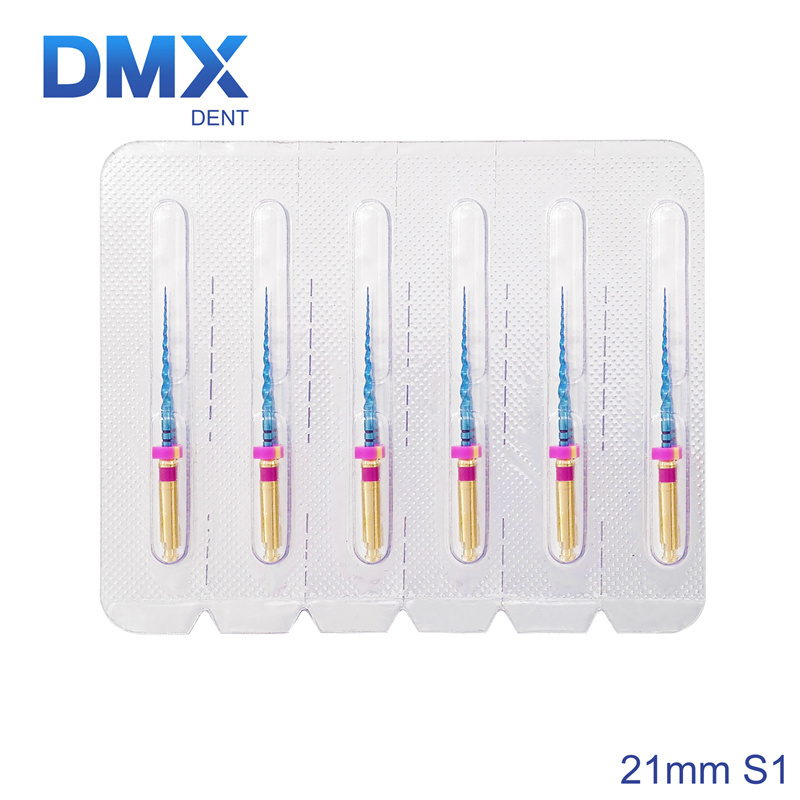 `DMXDENT PT-BLUE Dental Heat Activated Niti Endodontic Root Canal Files Mixed 21mm/25MM