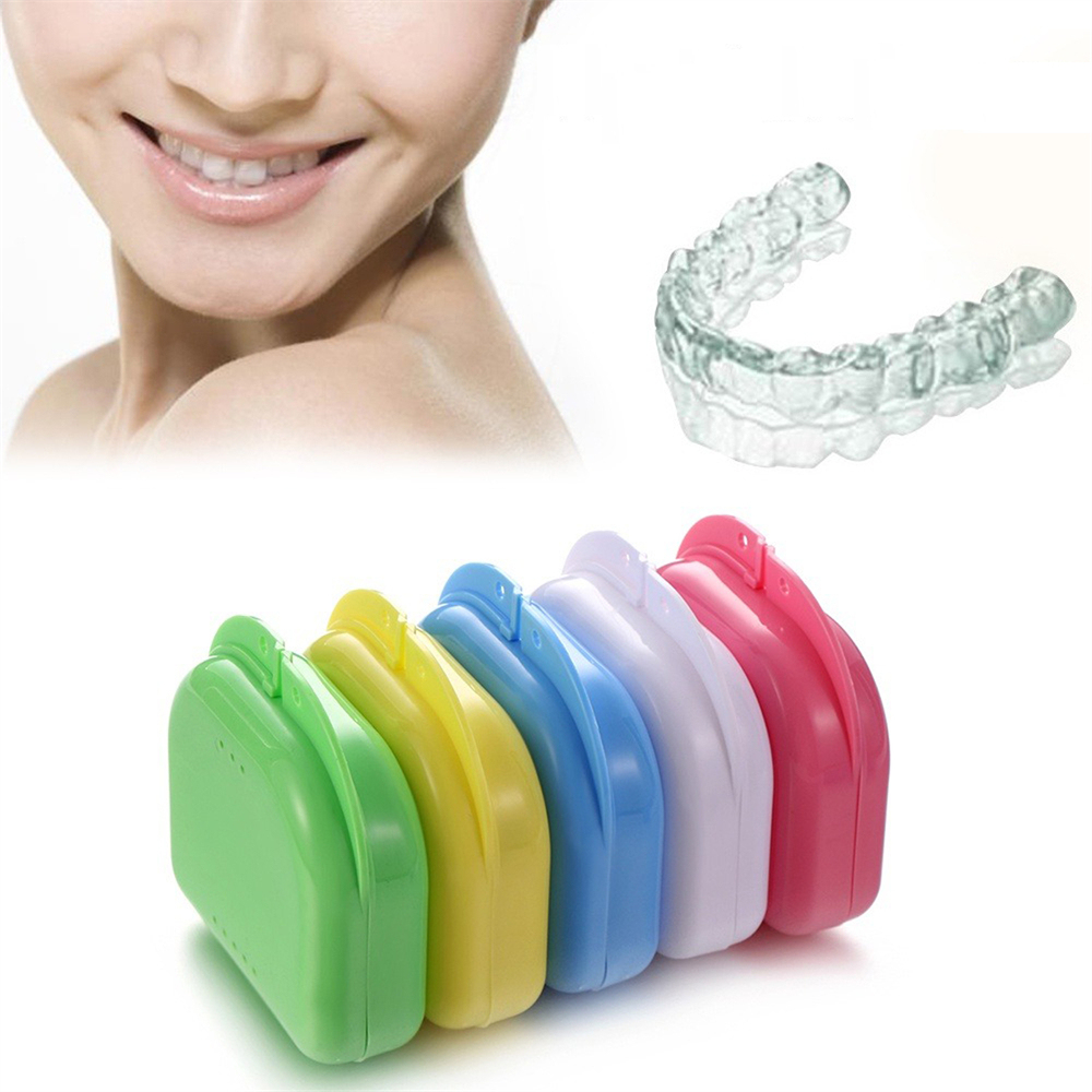 Dental Retainer Case Storage Mouth Guard Box Containers for Invisalign Teeth
