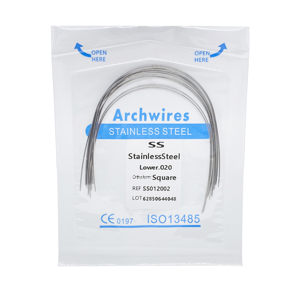 10Pcs Dental Orthodontic Round Arch Wire Stainless Steel Square Form