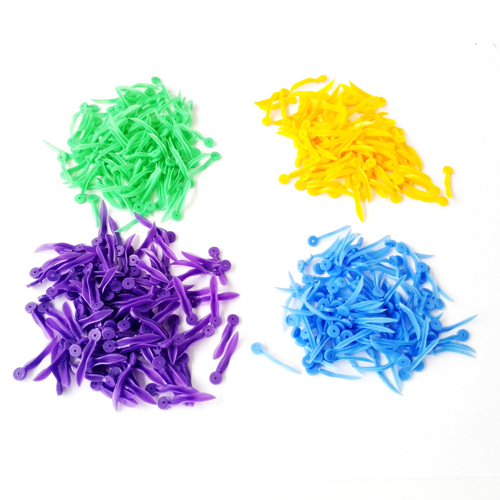 *Dental Plastic Poly-Wedges with Holes Round Stern 100Pcs/Box