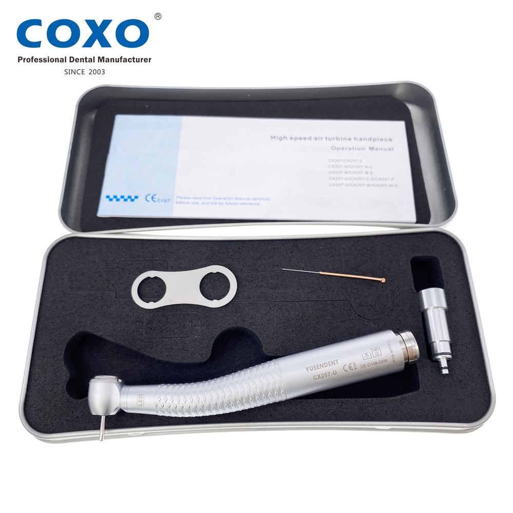 COXO YUSENDENT CX207-G H16-WTPQ / H16-WSPQ Dental Fiber Optic High Speed Air Turbine Handpiece