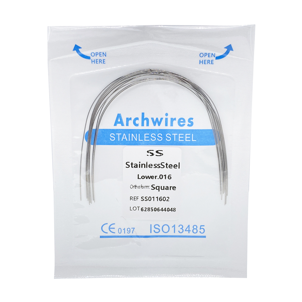 10Pcs Dental Orthodontic Round Arch Wire Stainless Steel Square Form