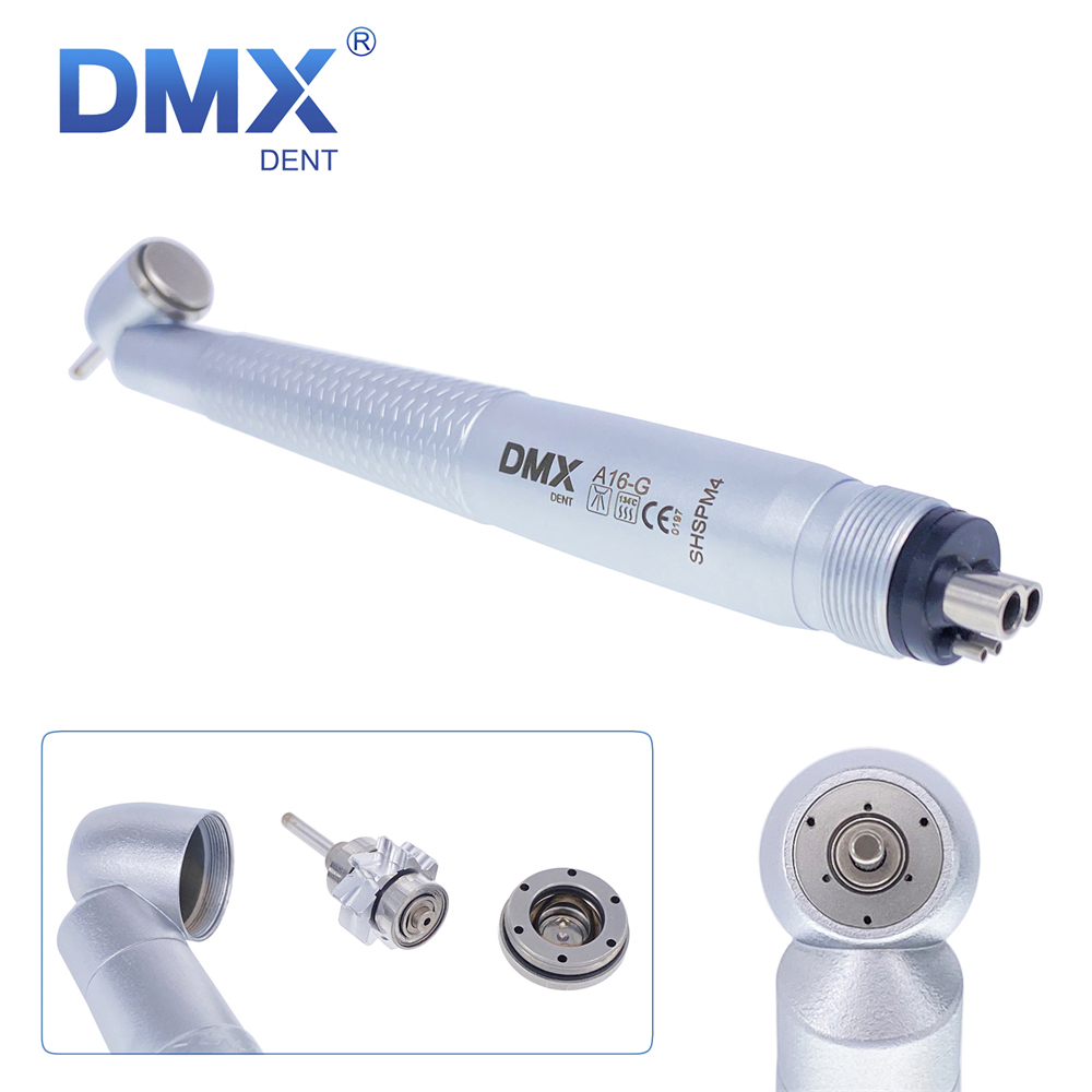 DMXDENT Dental 45° Degree Surgical High Speed Handpiece Push Button 2/4Hole