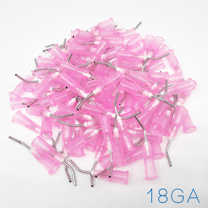Dental Pre Bent Needle Tips All Size 100Pcs/Bag