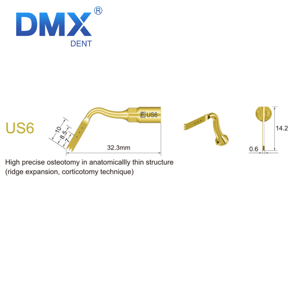 US1 US2 US3 US4 US5 US6 DMXDENT Dental Scaler Piezo Surgery Ultrasonic Tip Fit Woodpecker
